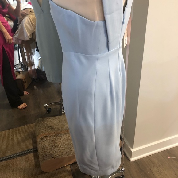 House Of CB, 'Selma' Light Blue plunge Crepe Dress, Size Small - NWT - Picture 12 of 12